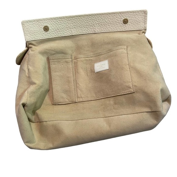 Auth. Louis Vuitton Vintage Trapeze GM Mini Lin Monogram Canvas & Leather, EUC! - Picture 8 of 16